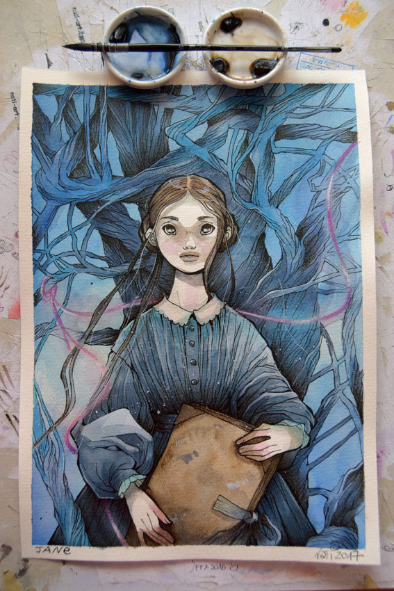 567x850 Jane Eyre This Painting Will Be Soon Available - Jane Eyre Watercolor Paintings
