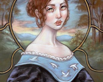 340x270 Jane Eyre Portrait Etsy - Jane Eyre Watercolor Paintings