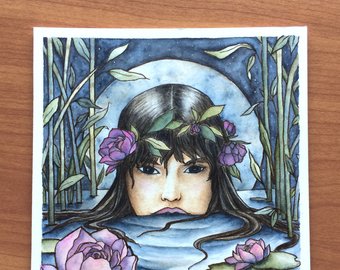 340x270 Star Original Watercolor Painting Jane Eyre Framed Art Etsy - Jane Eyre Watercolor Paintings