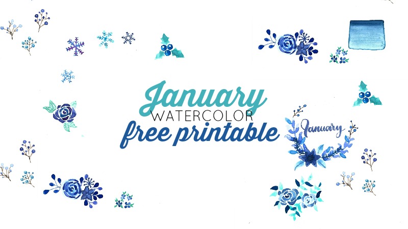 800x450 January Watercolor Freebie - January Watercolor