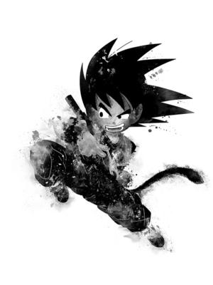 300x400 Watercolor Japanese Anime Dragon Ball Canvas Art Print Poster Goku Wal - Japanese Dragon Watercolor