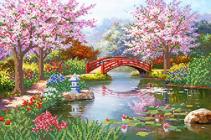 Japanese Garden Watercolor at PaintingValley.com | Explore collection ...