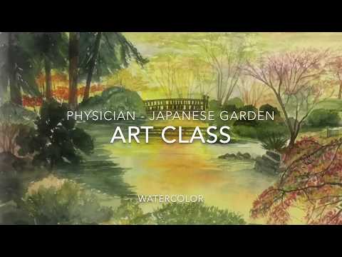 480x360 Art Class - Japanese Garden Watercolor