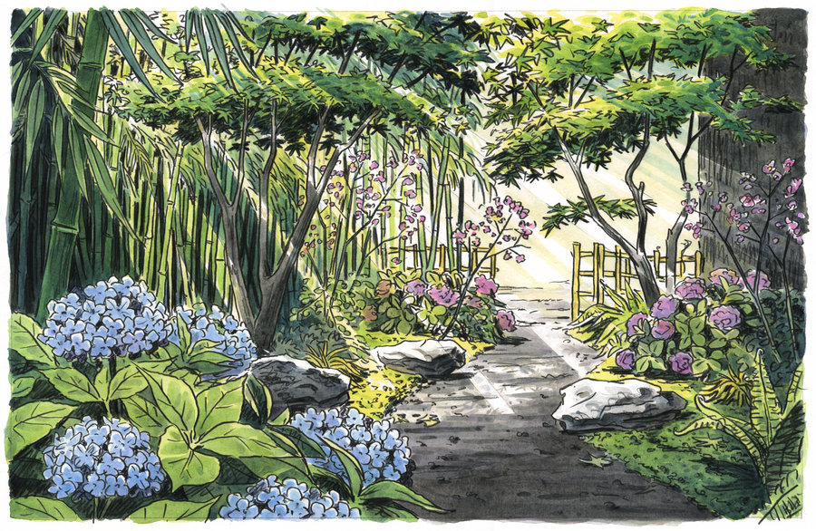 900x586 Making A Japanese Garden By Atelier Sento - Japanese Garden Watercolor