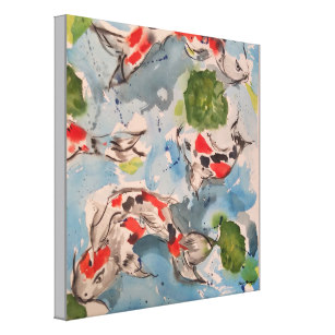307x307 Koi Watercolor Art Amp Wall Zazzle - Japanese Koi Watercolor