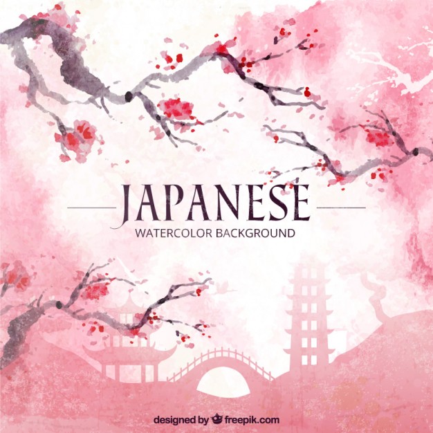 626x626 Japanese Watercolor Background Japanese Watercolor Background With - Japanese Watercolor