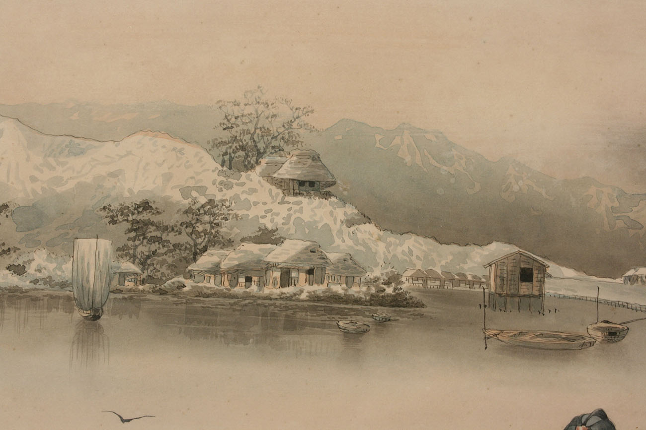 1300x867 Lot 417 Pair Of Japanese Framed Watercolor Landscapes, Signed - Japanese Watercolor