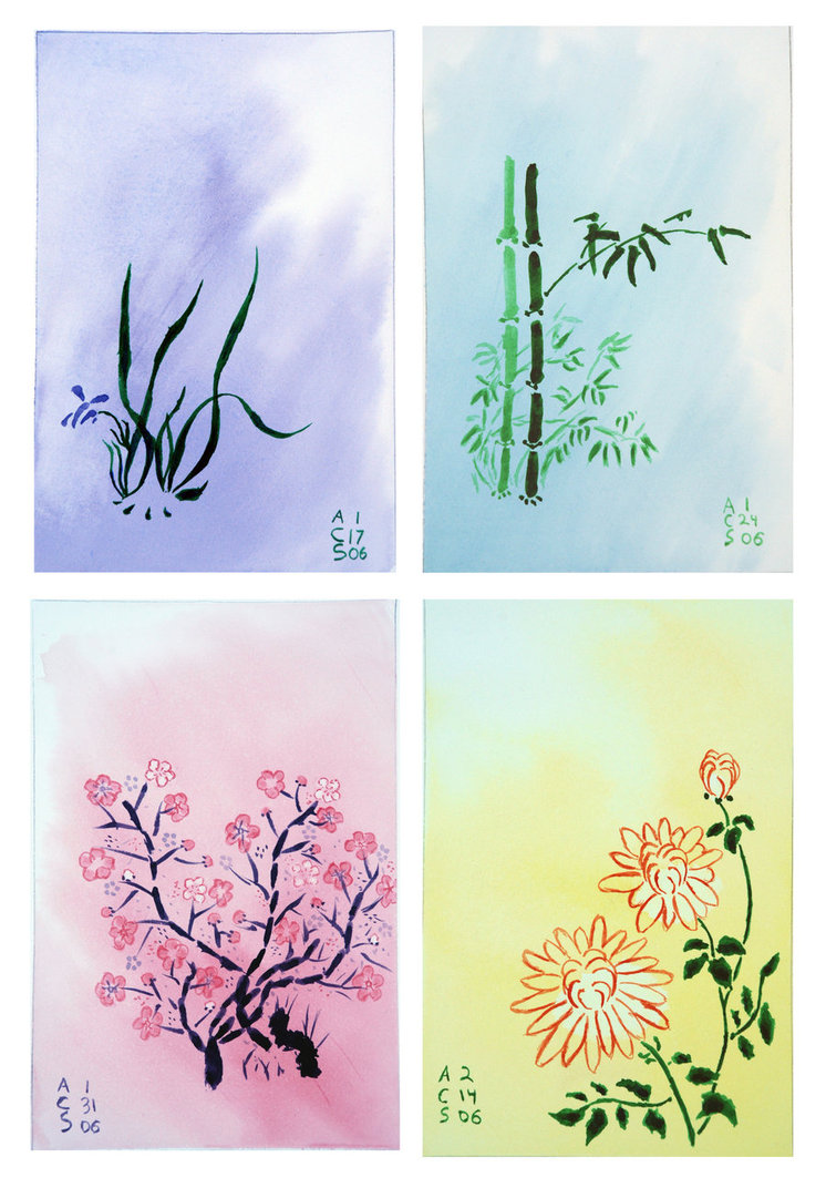 746x1072 Japanese Watercolor Flowers - Japanese Watercolor Flowers