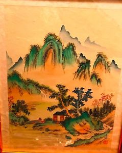 239x300 Japanese Original Watercolor Landscape Painting Ebay - Japanese Watercolor Landscape