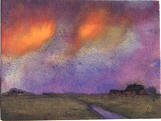 320x241 Handprint Emil Nolde - Japanese Watercolor Landscape