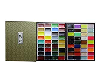 355x266 Kissho Gansai Japanese Watercolor Paint 72 Colors Set Amazon.co - Japanese Watercolor Set