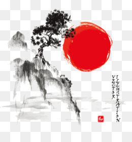 260x280 Japan Ink Wash Painting - Japanese Watercolor Tree