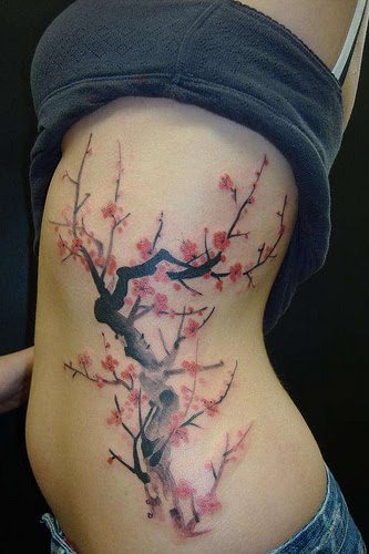 333x500 This Cherry Blossom Tree Tattoo Design Looks Like A Traditional - Japanese Watercolor Tree