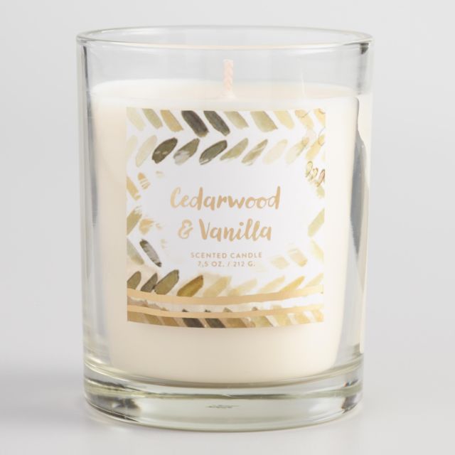 640x640 Brown Watercolor Cedar Glass Jar Candle By World Market Ebay - Jar Watercolor