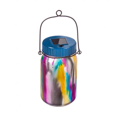 495x495 Watercolor Metal And Glass Solar Jar Myevergreen Myevergreen - Jar Watercolor