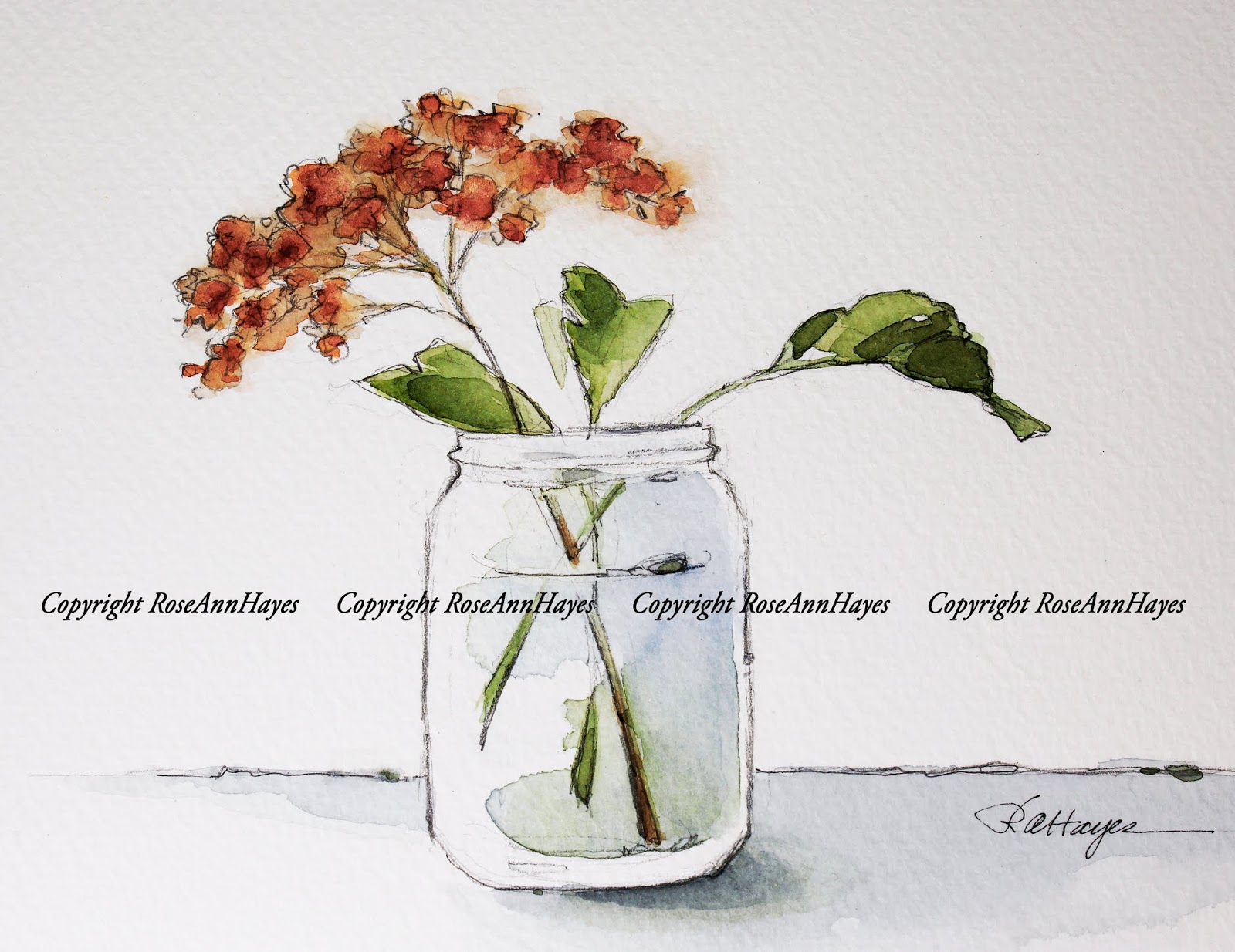 1600x1234 Watercolor Paintings By Roseann Hayes - Jar Watercolor