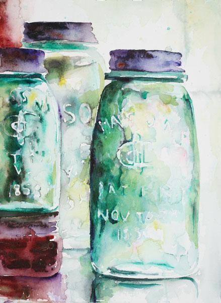 439x600 Mason Jar Watercolor Watercolor Watercolor, Jar - Jar Watercolor