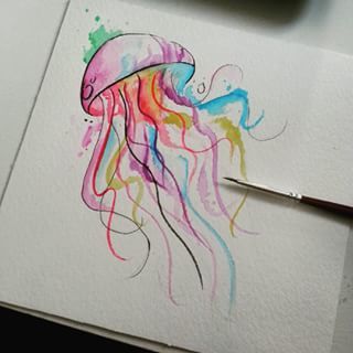 320x320 Jellyfish Tattoo Watercolor - Jellyfish Tattoo Watercolor