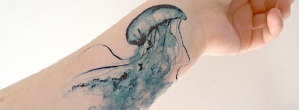 600x222 50 Jellyfish Tattoo Ideas - Jellyfish Tattoo Watercolor