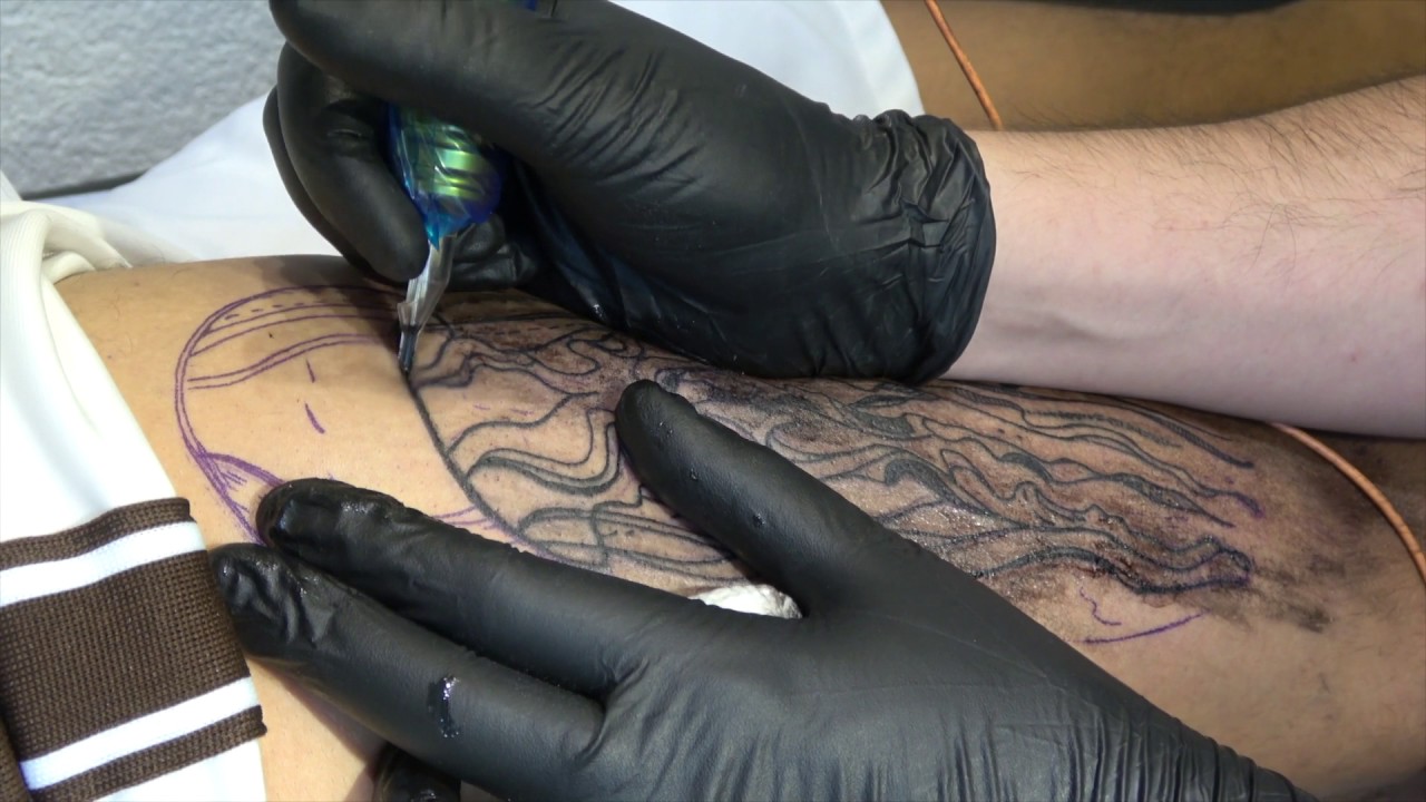 1280x720 Jellyfish Watercolor Tattoo Time Lapse - Jellyfish Watercolor Tattoo