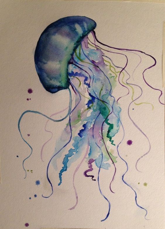 564x783 Jellyfish Clipart Fineliner ~ Frames ~ Illustrations ~ Hd Images - Jellyfish Watercolor Tattoo