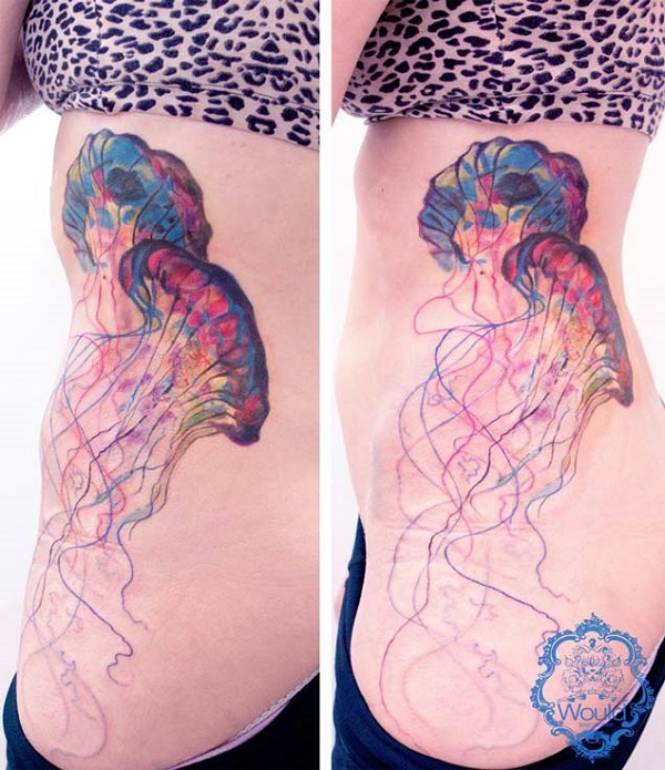 600x695 Jellyfish Watercolor Tattoo - Jellyfish Watercolor Tattoo