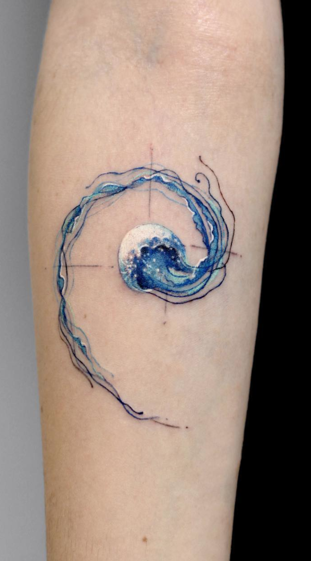 616x1110 Water Ocean Watercolor Tattoos Tatoos Watercolour - Jellyfish Watercolor Tattoo