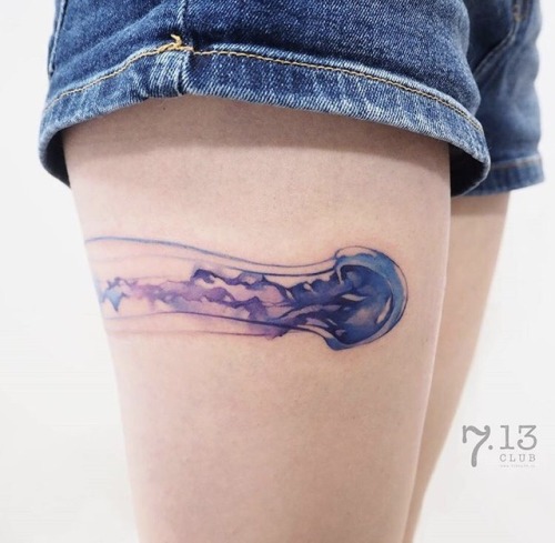 500x489 Jellyfish Watercolor Tumblr - Jellyfish Watercolor Tattoo