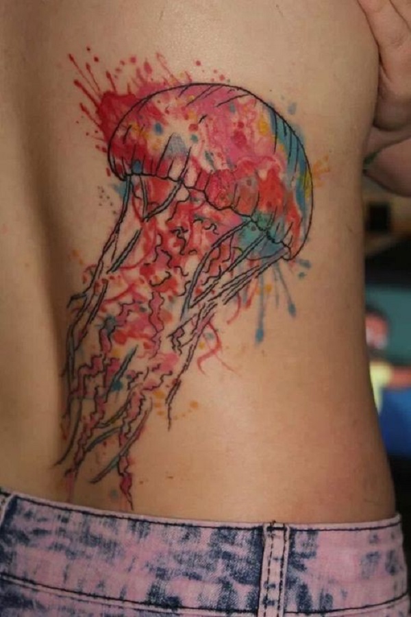 600x900 50 Jellyfish Tattoo Ideas - Jellyfish Watercolor Tattoo