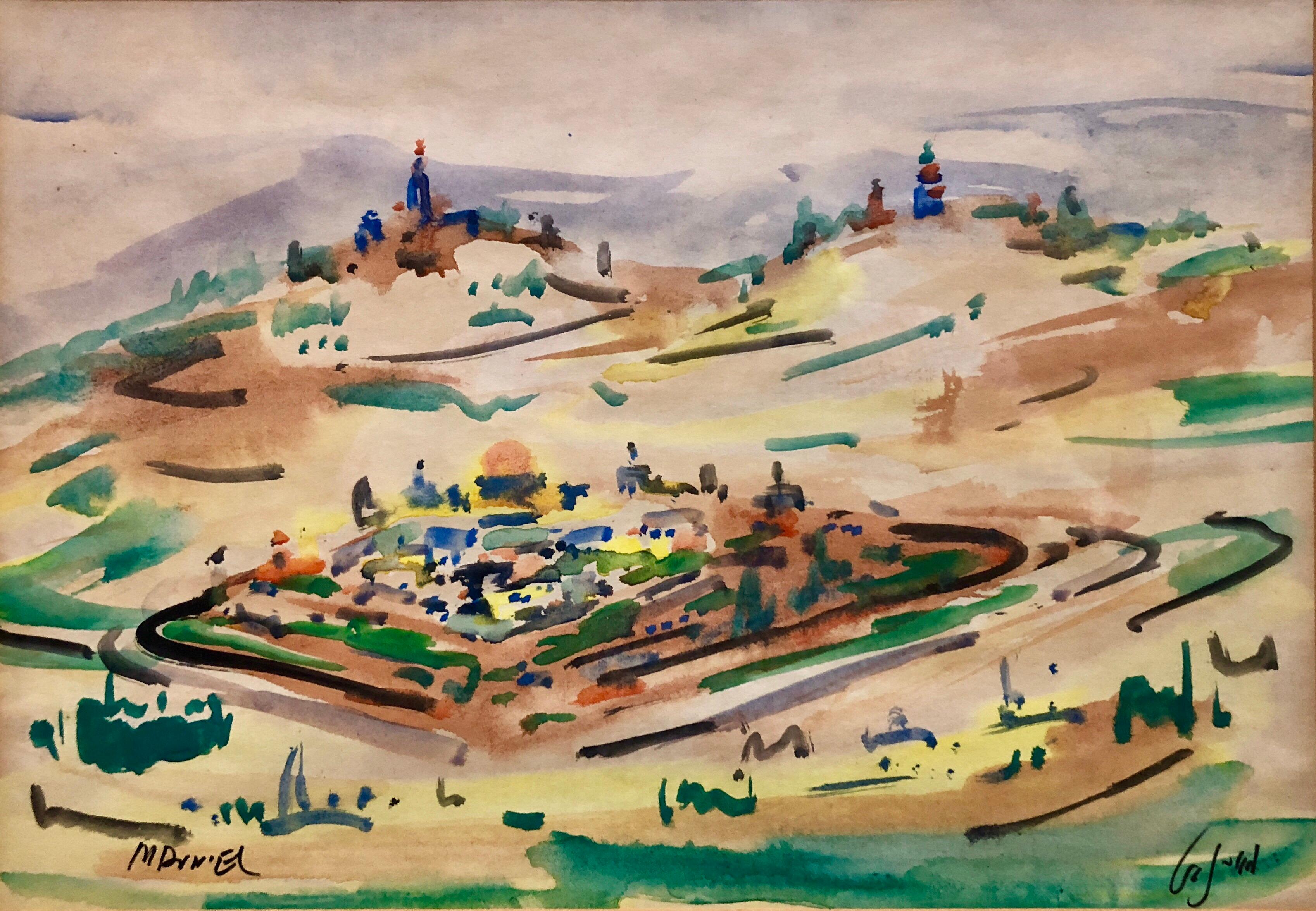 3395x2352 Mordechai Avniel - Jerusalem Watercolor