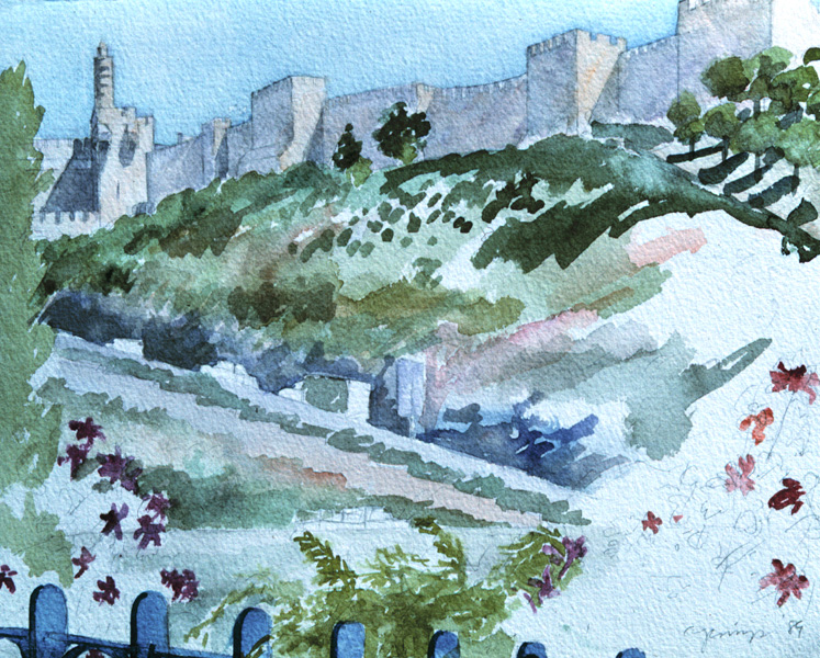 747x600 Jerusalem Gallery - Jerusalem Watercolor
