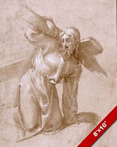 240x300 Jesus Christ Falling Under The Cross Watercolor Painting Art Real - Jesus Christ Watercolor