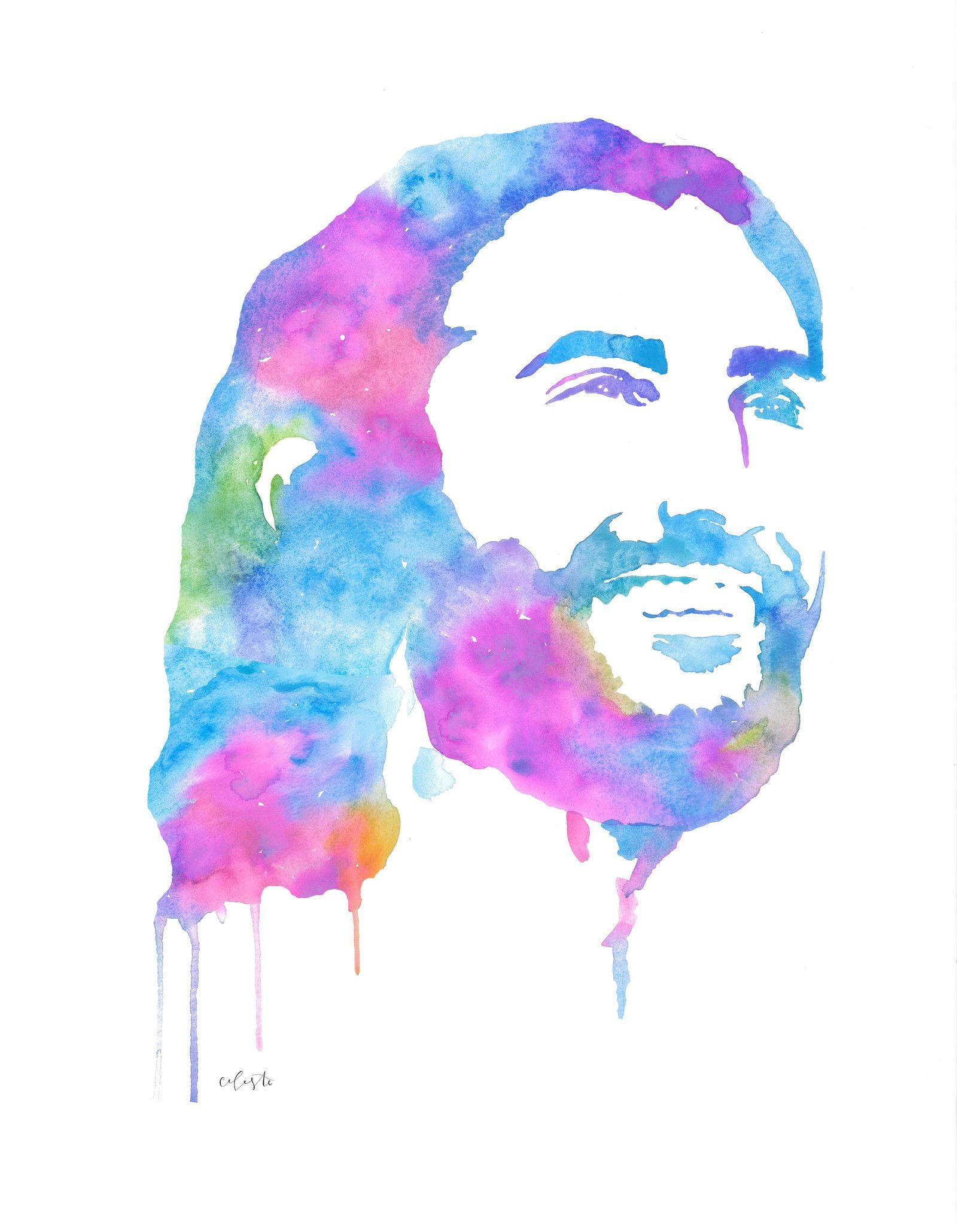 1638x2048 Jesus Christ The Savior {Cool Tones} Art Savior - Jesus Christ Watercolor
