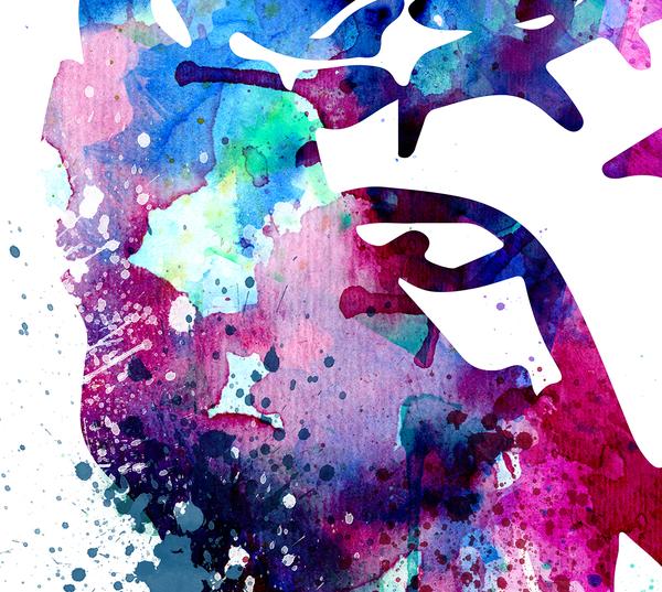 600x537 Jesus Watercolor Art, Jesus Art Decor, Christ Wall Art, Christ - Jesus Christ Watercolor