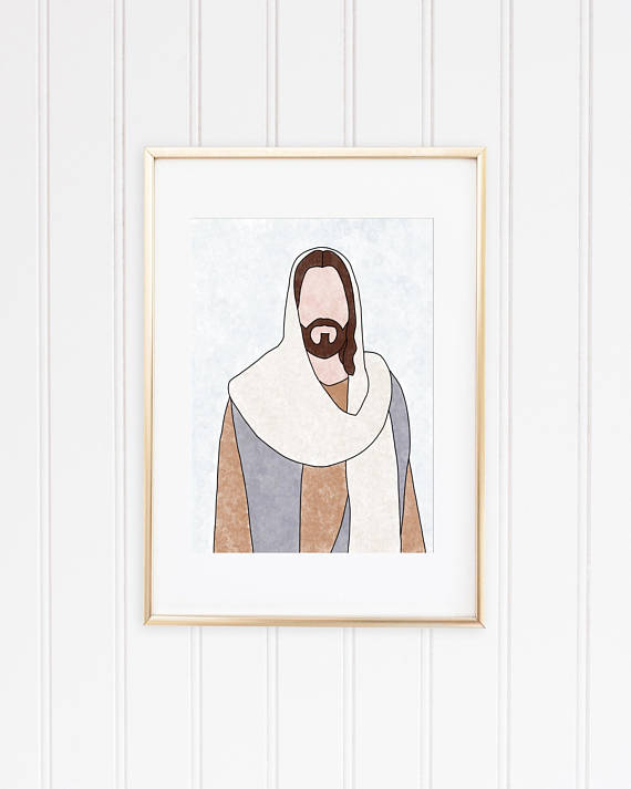 570x713 Jesus Nursery Art, Jesus Christ, Jesus Watercolor, Jesus Instant - Jesus Watercolor