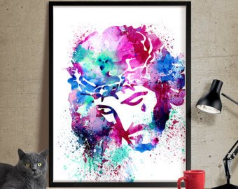 340x270 Jesus Painting Etsy - Jesus Watercolor