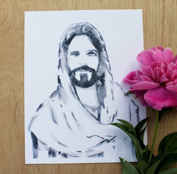 Jesus Watercolor at PaintingValley.com | Explore collection of Jesus