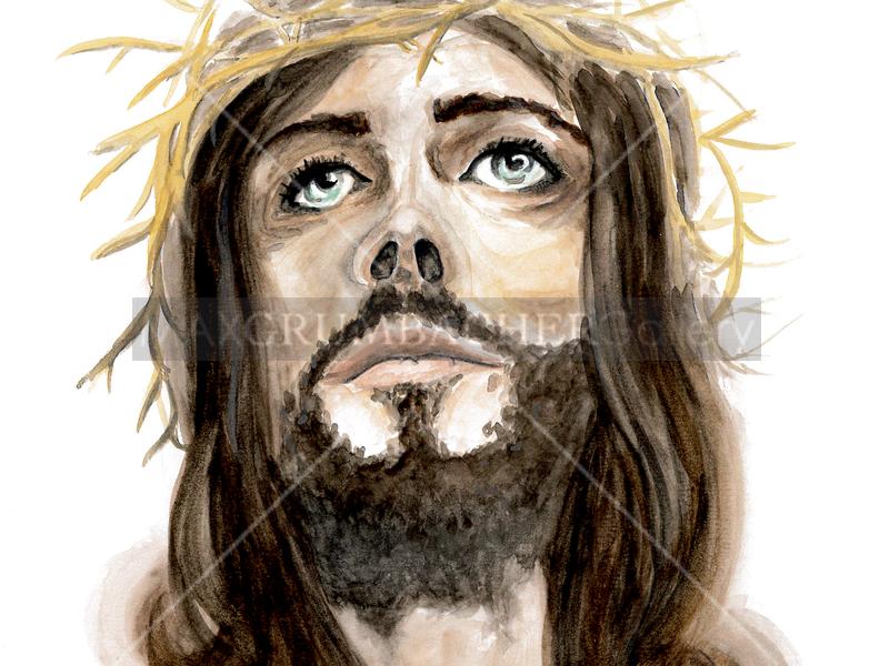800x600 Watercolor Jesus By Sarah Blackaby - Jesus Watercolor