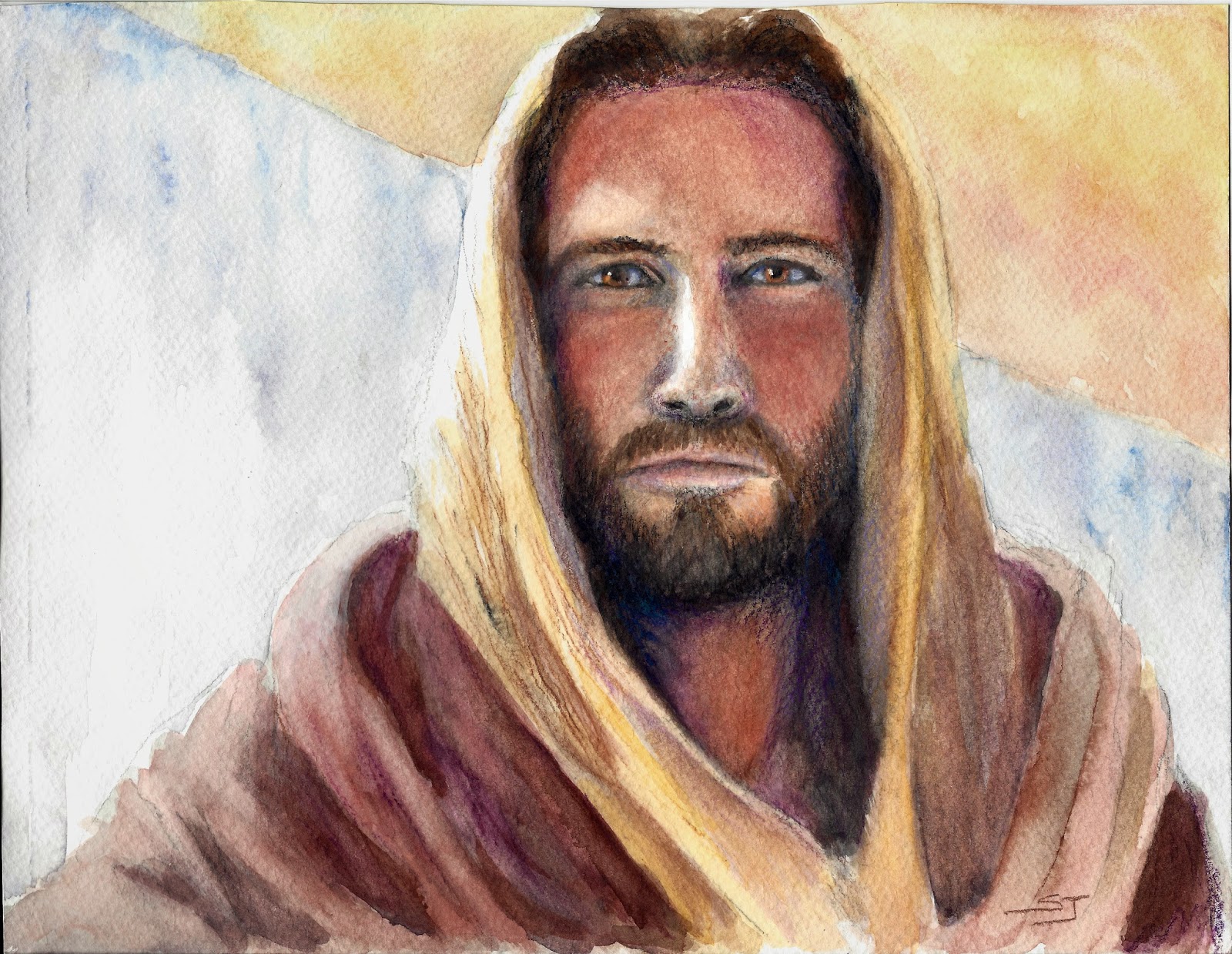 Jesus Watercolor at PaintingValley.com | Explore collection of Jesus