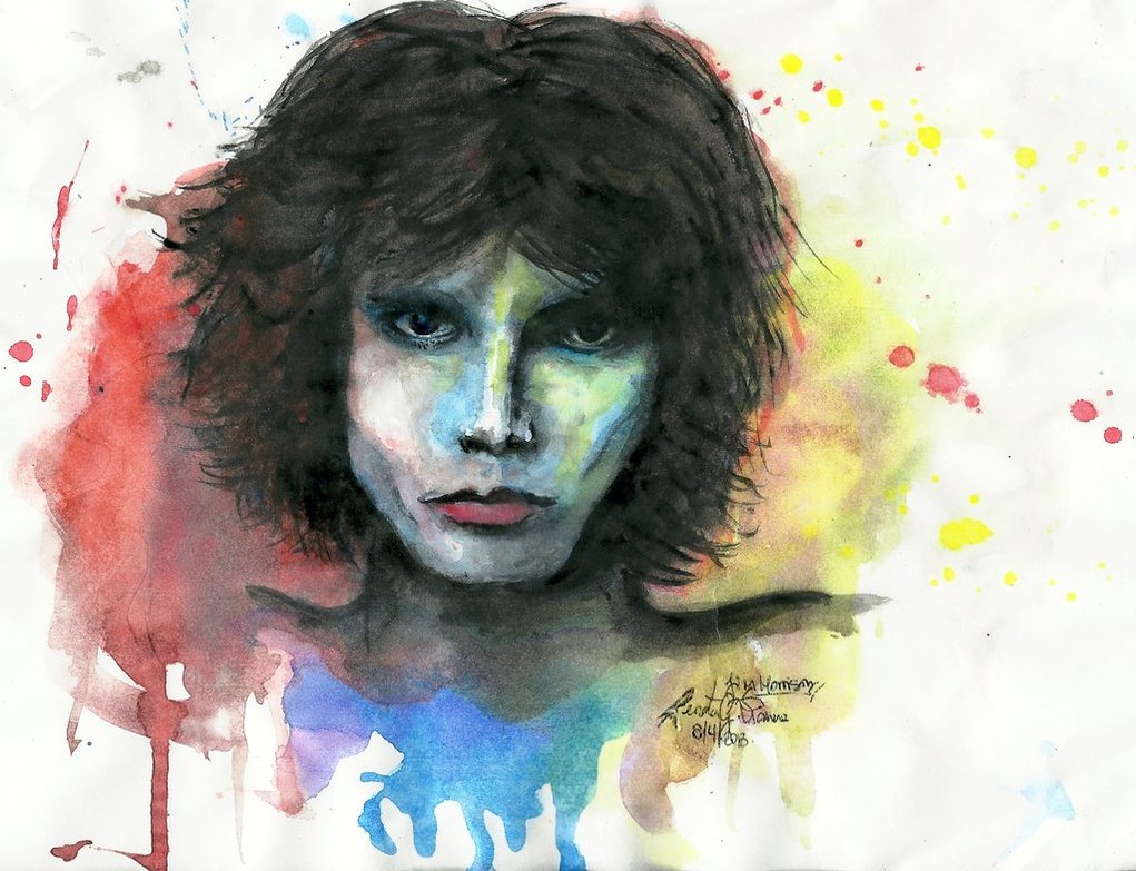 1021x783 Jim Morrison Watercolor By Renatavianna - Jim Morrison Watercolor