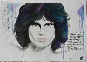 300x216 Jim Morrison Watercolor Painting Ebay - Jim Morrison Watercolor
