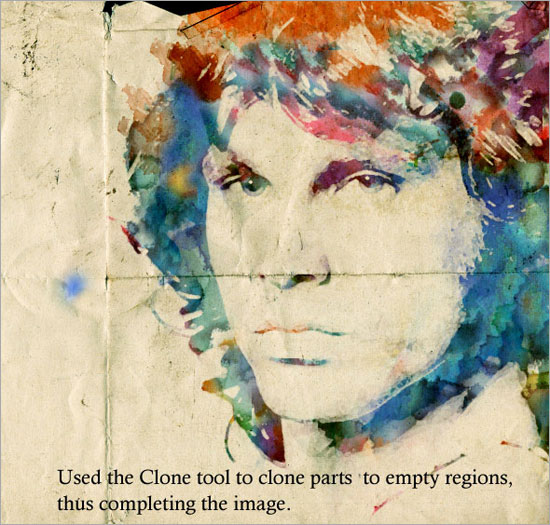 550x525 Creating An Abstract Watercolor Wallpaper - Jim Morrison Watercolor