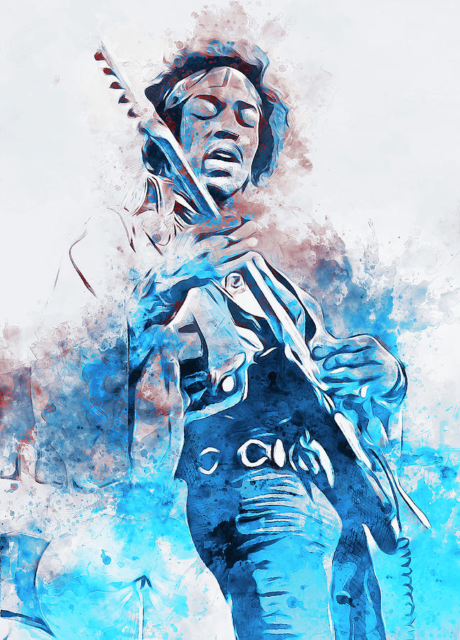 648x900 Jimi Hendrix - Jimi Hendrix Watercolor
