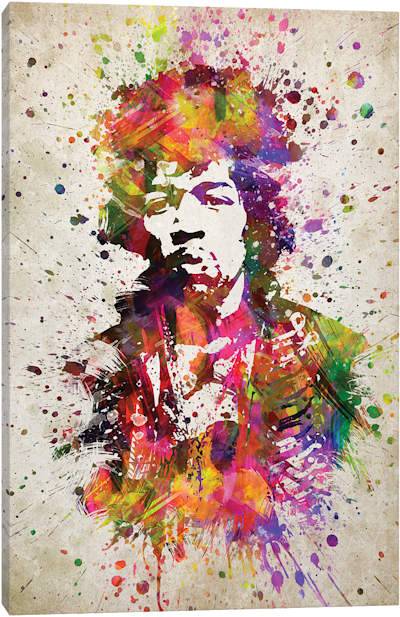 400x617 Jimi Hendrix Canvas Art Icanvas - Jimi Hendrix Watercolor