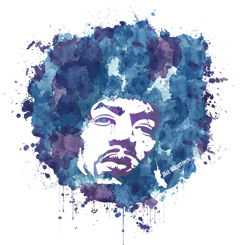 800x816 Jimi Hendrix T Shirt By Artwarriors - Jimi Hendrix Watercolor