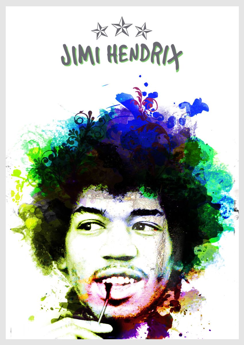 850x1200 Jimi Hendrix Watercolor Poster. Bits Amp Pieces - Jimi Hendrix Watercolor