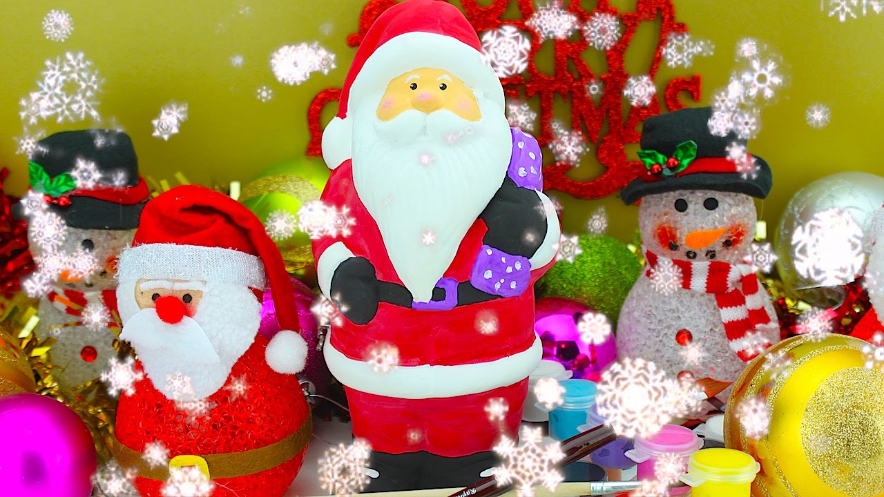 1280x720 Painting Santa Claus Father Christmas Figurine Watercolor Jingle - Jingle Bells Watercolor