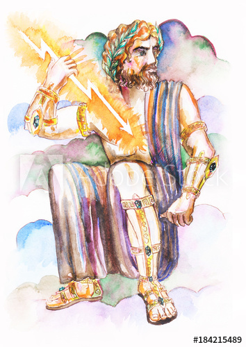 354x500 Zeus - Jupiter Watercolor