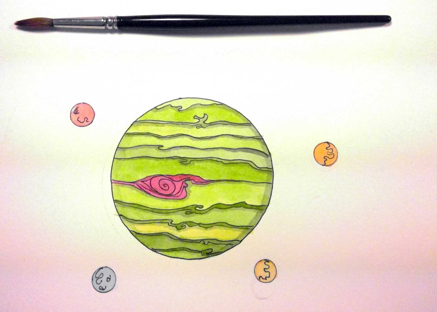 1500x1072 Jupiter Watercolor - Jupiter Watercolor