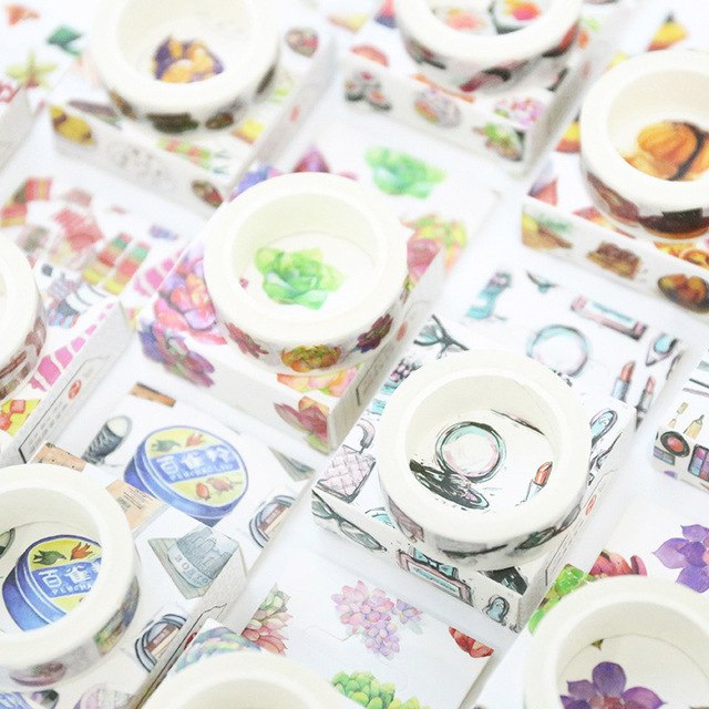 640x640 Diy Cute Kawaii Watercolor Washi Tape Beautiful Masking Tape For - Kawaii Watercolor